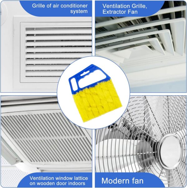Blue Handheld Mini Blinds Cleaner Shutters, Curtain Brush Dust Remover - Image 2